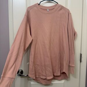 NWT Bundle !! Uniqlo Dusty Pink & Mustard Yellow Ribbed Top